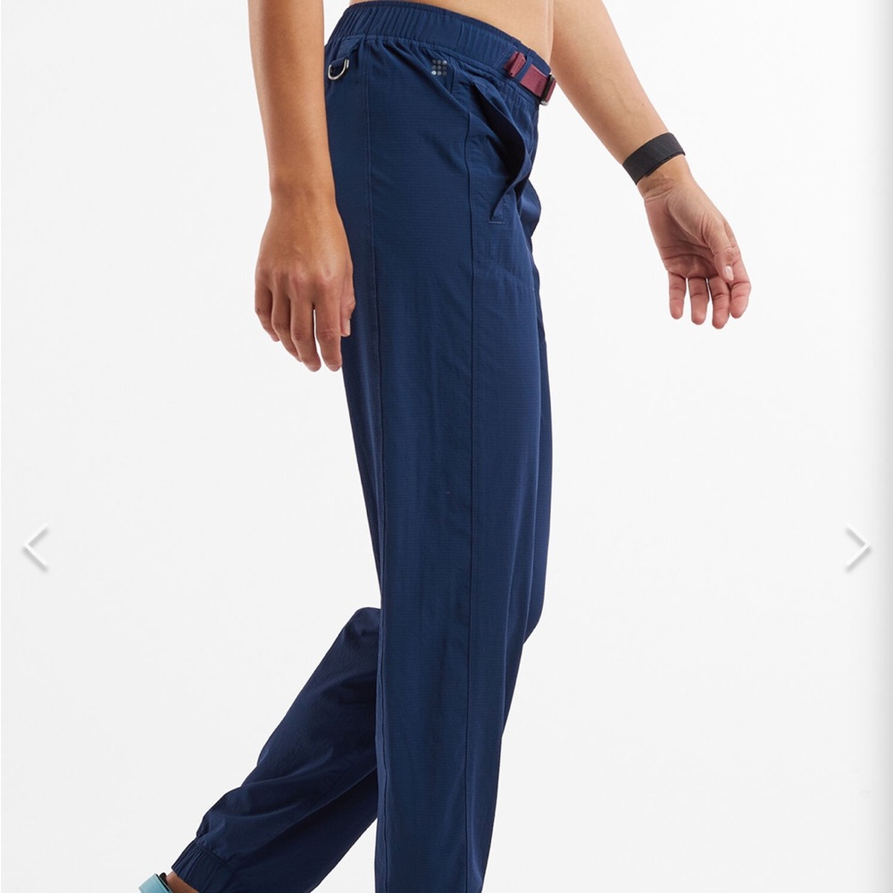 Title Nine Aero Tech Pants XL 16 Navy UPF 50 Hiking Travel Quick Dry - Picture 10 of 12
